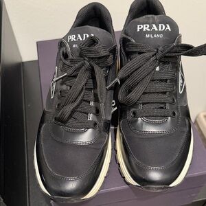 Prada Women Black and White Sneakers